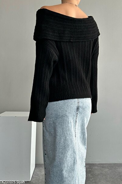 ZF BUTİK pulover cu umăr deschis îndoit