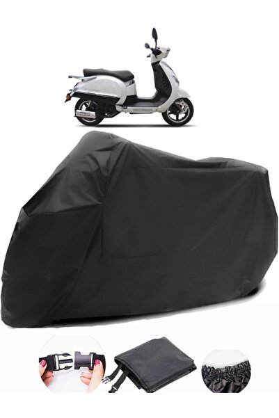 AutoZEL Motoran Karry 125 قماش مشمع أسود للدراجات النارية مقاوم للماء