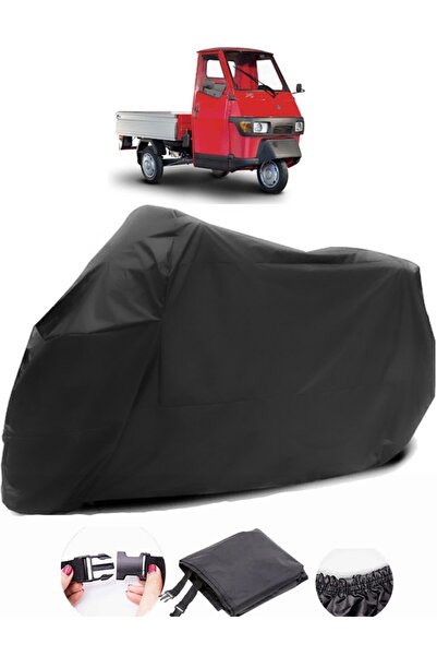 AutoZEL قماش مقاوم للماء للدراجة النارية باللون الأسود من أجل Piaggio Ape 50