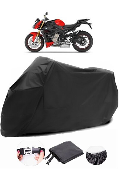 AutoZEL مشمع دراجة نارية أسود مقاوم للماء من القماش المتين لسيارة BMW S 1000 R