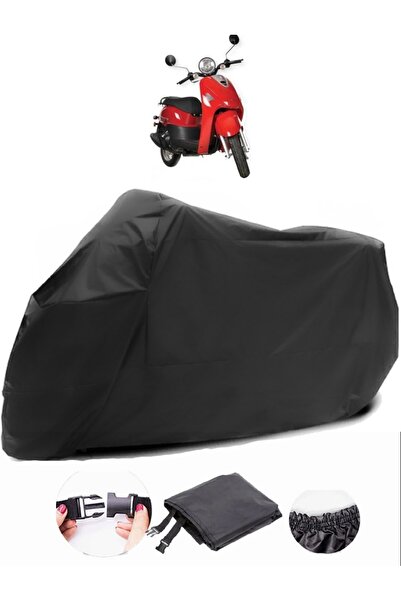 AutoZEL Kanuni Pony 50 قماش مشمع أسود للدراجات النارية مقاوم للماء