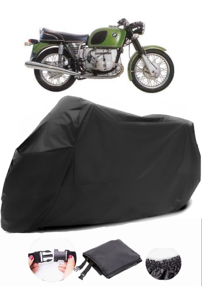 AutoZEL BMW R 60-7 قماش مشمع مقاوم للماء باللون الأسود للدراجات النارية