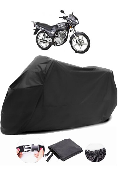 AutoZEL لدراجة نارية Kanuni WindyS 150 LX باللون الأسود، قماش متين مقاوم للماء