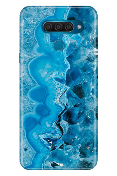 LG Q60 Uyumlu Kılıf Desenli Baskılı Silikon Maldiv Ametist