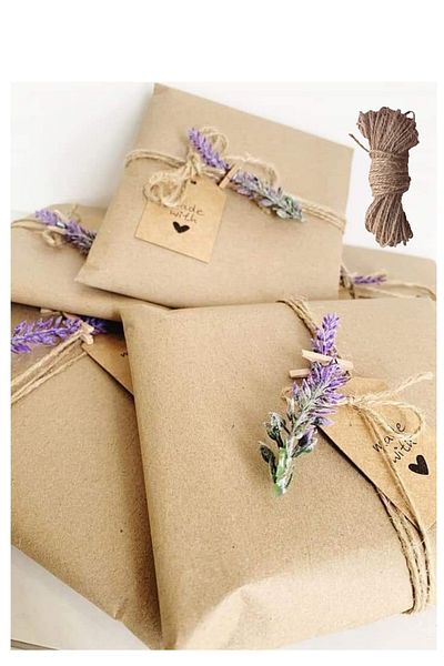 Dekals 50 Pieces 17x26 (String) Ready Made Kraft Gift Package Thick Authentic Gift Wrapping Paper