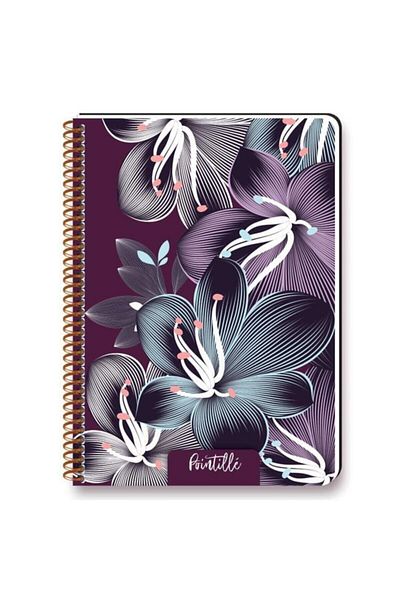 KESKİN COLOR لون حاد Pointille 20x28 سم غطاء بلاستيكي 80 ورقة دفتر ملاحظات بغلاف مقوى