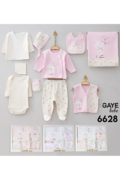 Gaye Bebe Somon Ayı Desenli Çiçekli 10 Lu Hastane Çıkışı