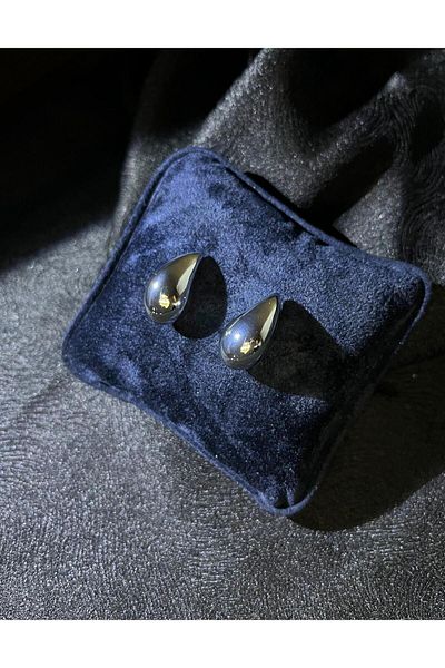 AKTEZ-EL Silver water drop steel 1st Quality stainless earrings