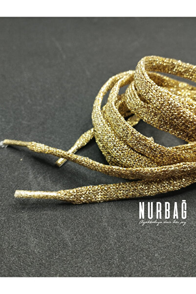 NURBAĞ DOKUMA SPORTS SHOES GOLD YASSI SILVERY TIE 110 CM 1 PAIR SX5000