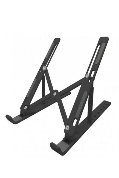 ugursepeti Black Foldable Laptop Tablet Stand - 7 Level Adjustable
