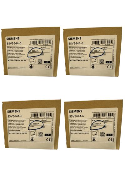 Siemens 40A 300mA 4Pol Residual Current Relay (4 Pieces)