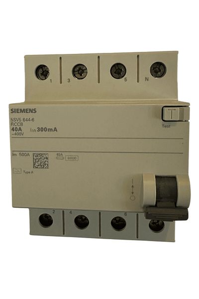 Siemens 40A 300mA 4Pol Residual Current Relay