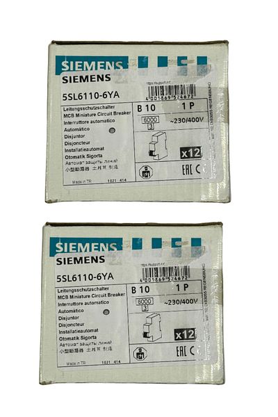 Siemens B10 1P Automatic Fuse (2 Pieces)