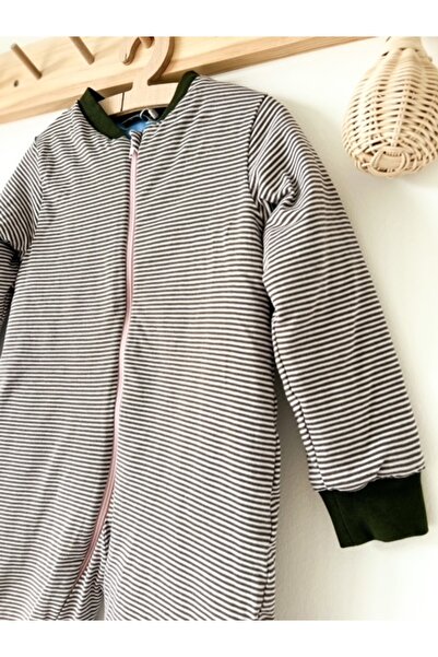 KEY KIDS Khaki Thin Striped Cotton Children's Sleeping Bag