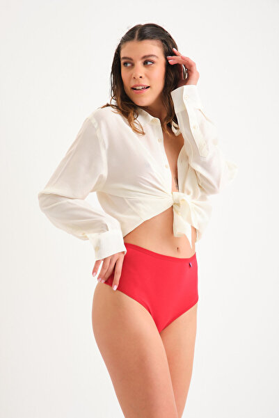 Joshs Pamuklu Yüksek Bel Tanga Külot Tekli -high Waist Thong Kırmızı