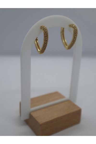 Bujiteri Heart Jewelled Gold Earrings