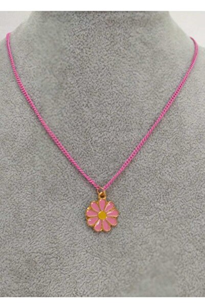 Genel Markalar Papatya Model Kolye Pembe