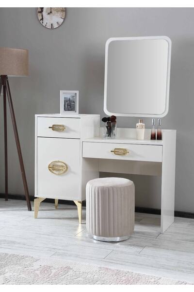 Sare Home Zenna Puf Krom Bej (CHROME BEİGE)