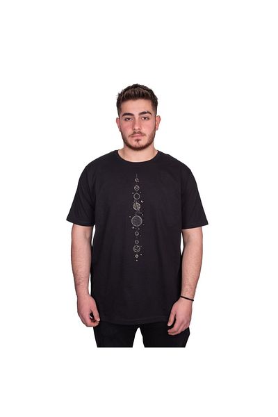 MarkaTurko Unisex βαμβακερό μπλουζάκι με σχέδιο Planet - 101