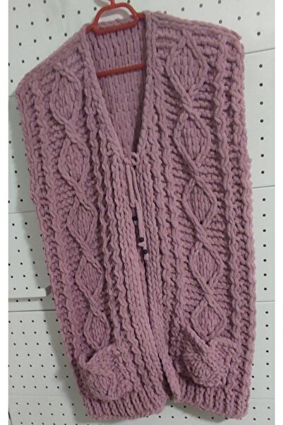 Kevser nur tuhafiye Hand Knitted Puffy Women's Vest