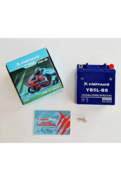 Genel Markalar 12 V 5 AH YB5L BS YİĞİT AKÜ MOTOSİKLET CUP YBR AKÜ 2023