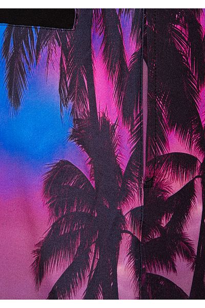 Mavi Palm Tree Printed Purple Swimsuit Shorts 0910252-81583
