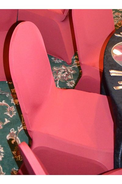 MAB Claret Red Lycra Chair Dressing Chair Cover Non-Wrinkle Dirt-Proof