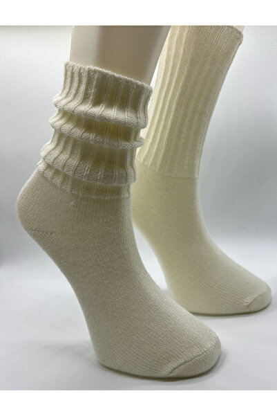CİHO SOCKS 6 Çift Kışlık Kadın Yünlü Hafif Ve Yumuşak Uyku Çorabı Soft Touch