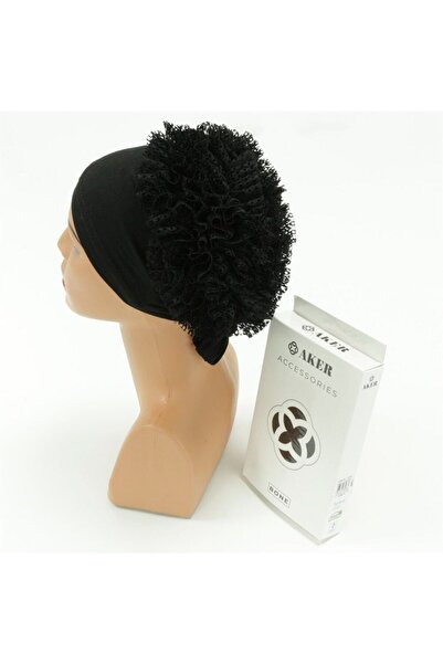 Aker Dikişli Fırfırlı Bone - Siyah