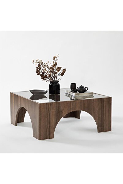 NEOstill - Seine Sehpa / Ceviz & Şeffaf Cam