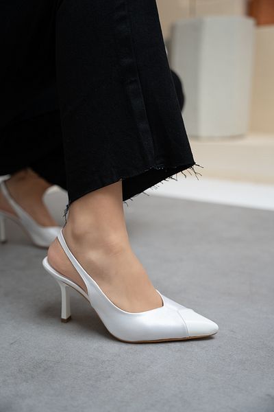 LAMİNTA Pantofi cu toc pentru femei Kristin White