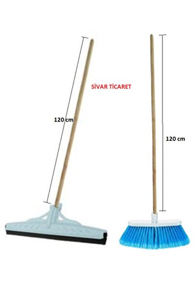 Sivar Yer Çekpas Çekçek Yer Fırçası Saplı Temizlik Seti