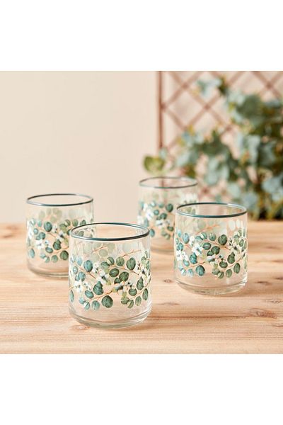 Bella Maison Ocaliptus Green Soft Drink Cup - Pack of 4 (280 ML)