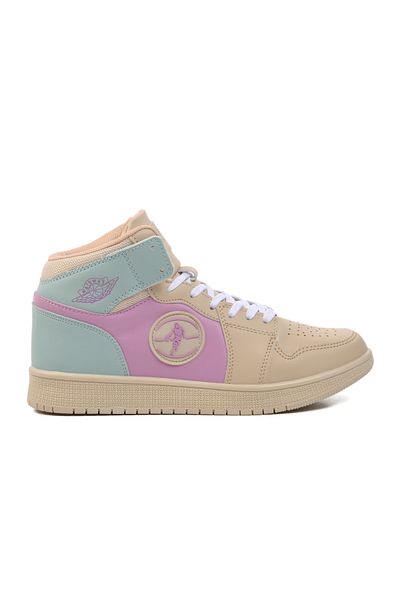 WALKWAY Sloga Hi Μπεζ-Λιλά-Πράσινο Unisex Hi Sneaker