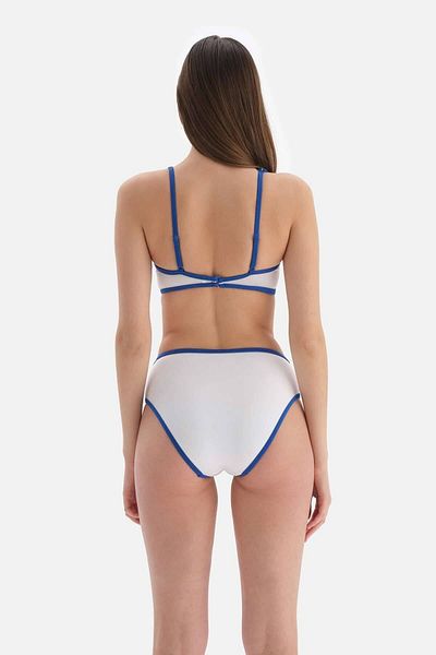 Dagi Sax Weiße Bikinihose mit normaler Taille