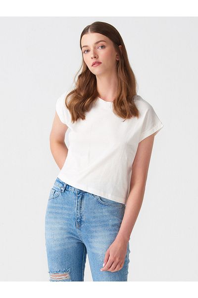 Dilvin 3431 T Sleeve Tričko-ecru