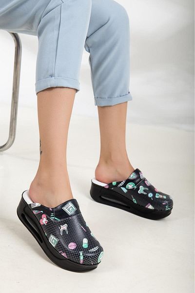 Dr. Mitra Air Sole Doctor Nurse Hospital Cook Slippers Patterned 443