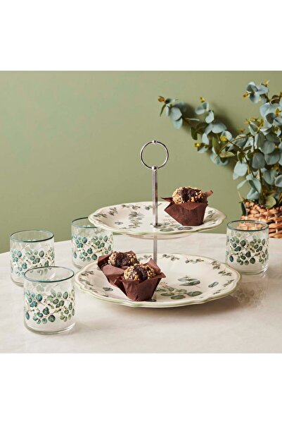 Bella Maison مجموعة العرض المكونة من 6 قطع من حجر الأوكالبتوس الأخضر