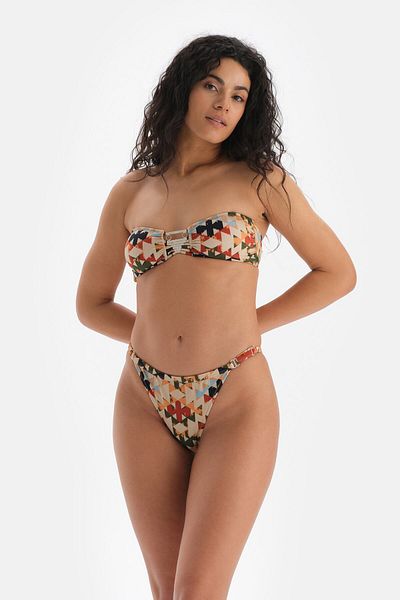 Dagi Braune Bikinihose mit niedriger Taille