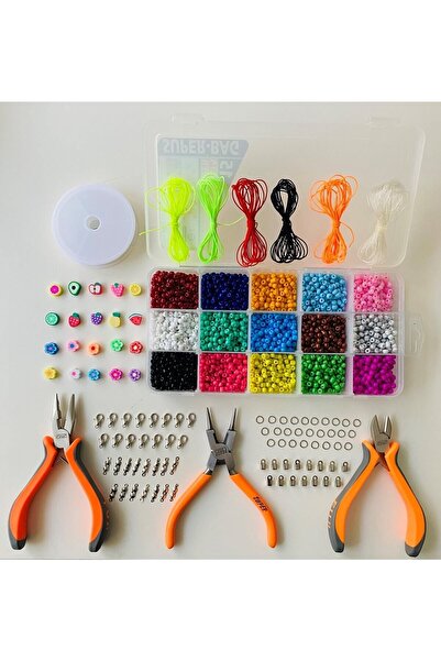 yağmur gökçe No:60 Boxed Pliers Ολοκληρωμένο Σετ Χόμπι 3 Πένσες - Χάντρες Άμμου - Fimo