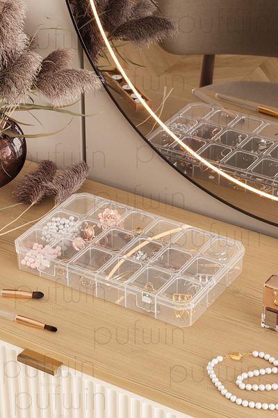 Pufwin Home 18 Compartments Jewelry Accessories Hobby Medicine Storage Box Organizer