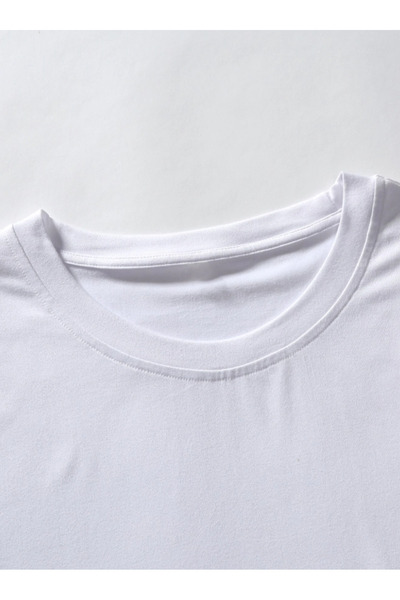 ORLONTEX Σετ μπλουζάκι ανδρικό λευκό Brooklyn 63 εμπριμέ σορτς