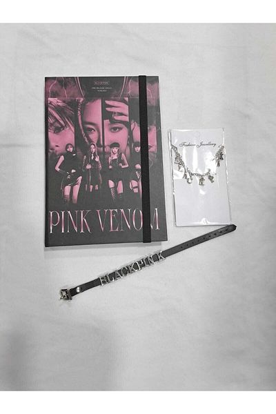 GC GÖKHAN CLUB Blackpink Notebook Necklace Bracelet Set