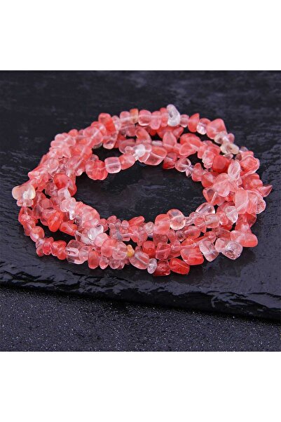 platin hediyelik Счупена розова кварцова мъниста от естествен камък (1 бр.)