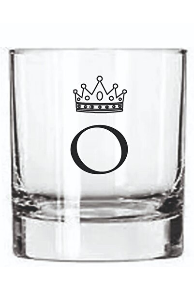 blackbonds Single Crowned O Letter Printed Whiskey and Soft Drink Glass