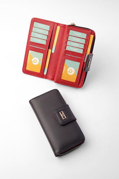 Baggle Women's Wallet - Stylish and Functional - 232kc101 - Black/red
