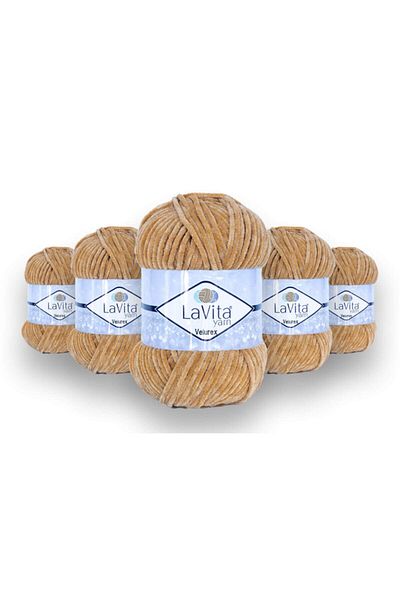 LaVita Yarn Velurex Baby Simli Pachet de 5 fire de croșetat Amigurumi Taka Yarn (1038-BAL KÖPÜĞÜ)