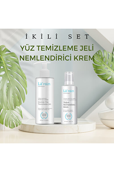 La rain Yüz temizleme Jeli 200mL + Yoğun Nemlendirici Krem 50mL (Siyah nokta ...