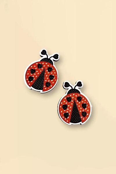 little Luv Double Ladybug Figured Children's Clamp Buckle Set