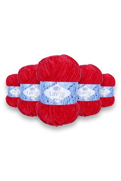 LaVita Yarn Βελουτέ Υαλοπίνακας Μωρού 5 Τεμαχίων Amigurumi Χειροκίνητο Νήμα Τaka Yarn (2313-NAR ΑΝΘΟΣ)